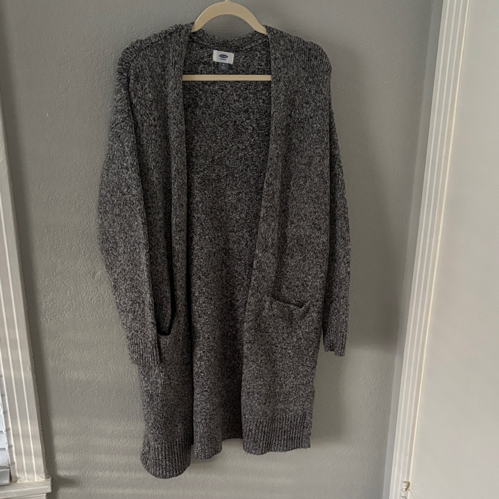 Old Navy Marled Gray Open Cardigan